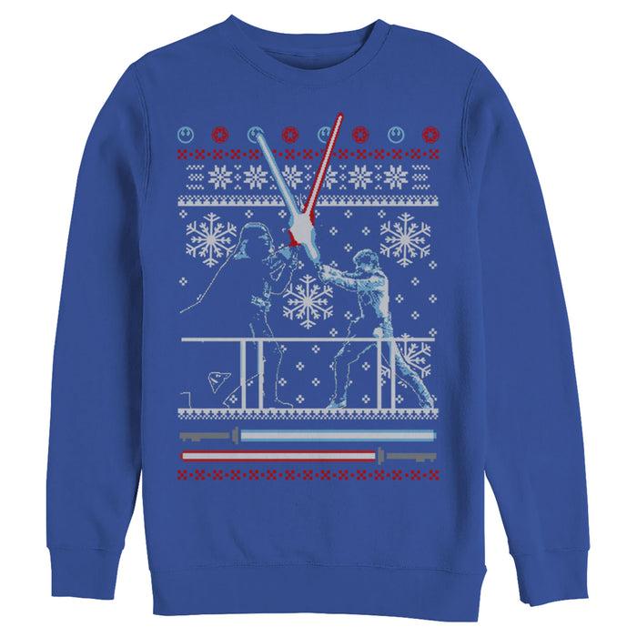 fifth sun Men's Star Wars Ugly Christmas Duel Sweatshirt