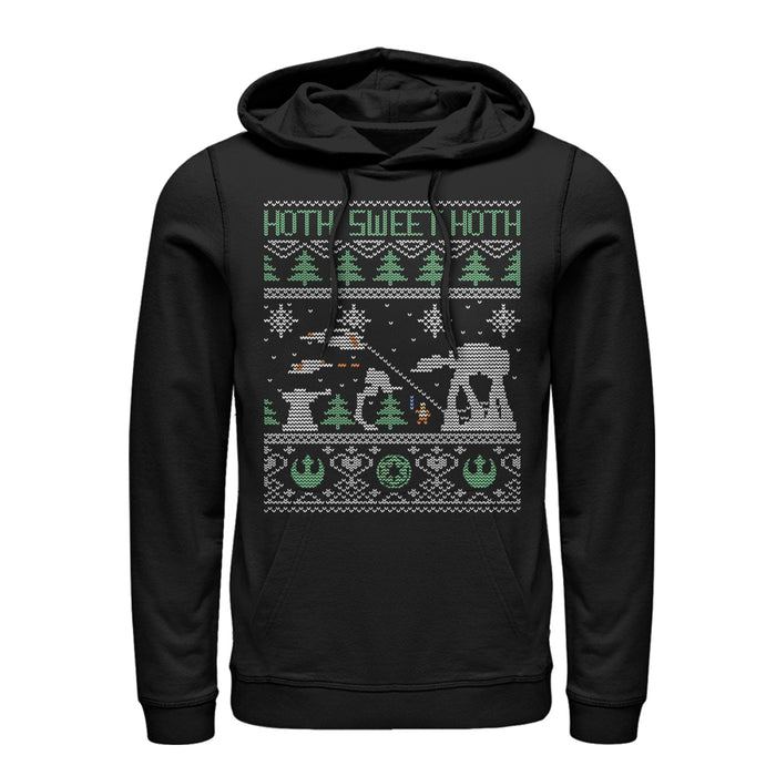 fifth sun Men's Star Wars Ugly Christmas Hoth Sweet Hoth Pull Over Hoodie