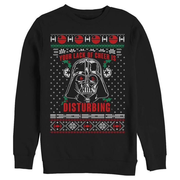 fifth sun Men's Star Wars Ugly Christmas Sith Lord Sweatshirt