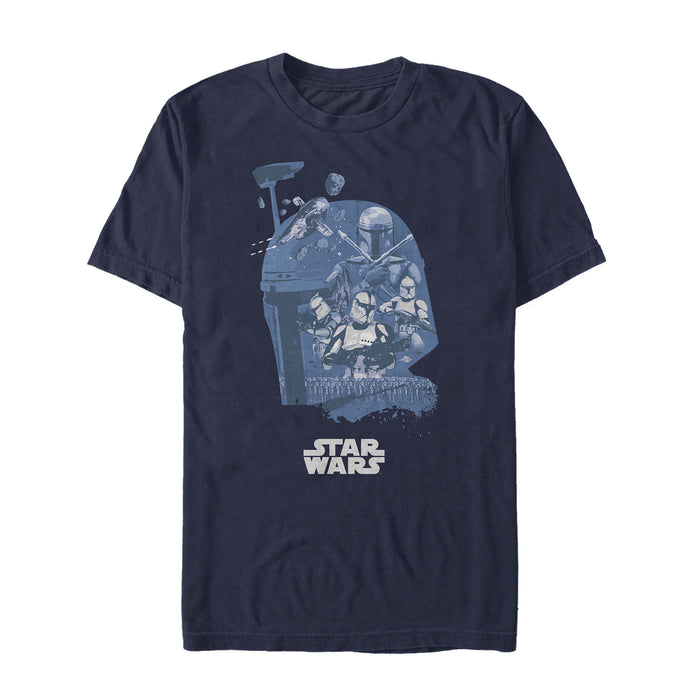 fifth sun Men's Star Wars Unifying Boba Fett Collage T-Shirt