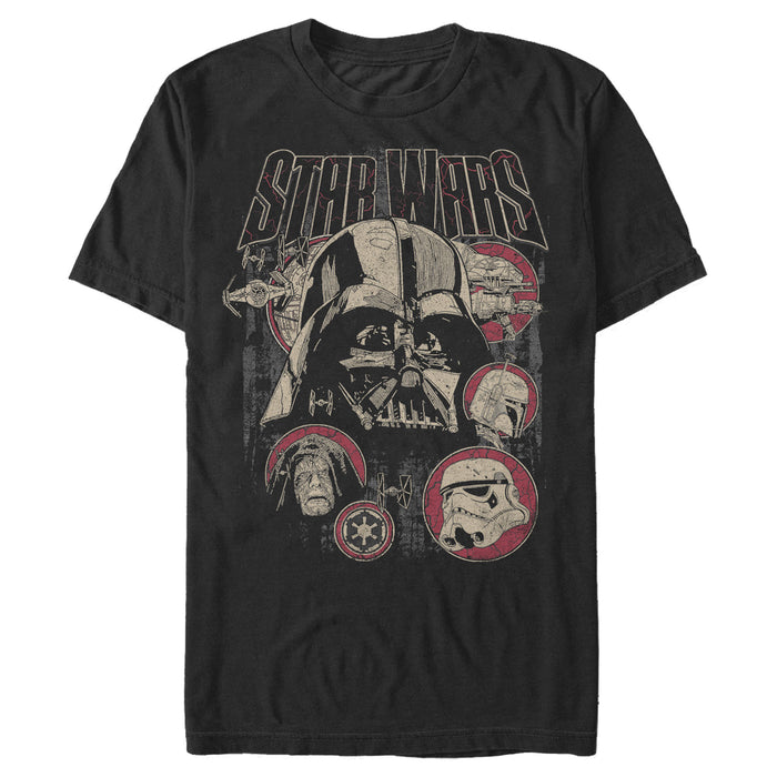 fifth sun Men's Star Wars Vader Helmet Spread T-Shirt