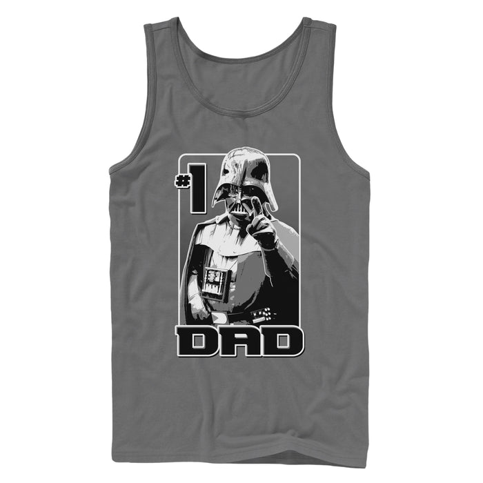 fifth sun Men's Star Wars Vader Number One Dad Tank Top