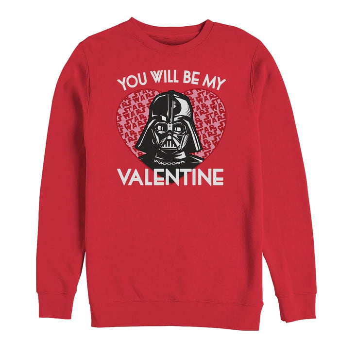fifth sun Men's Star Wars Valentine Darth Vader Invitation Sweatshirt