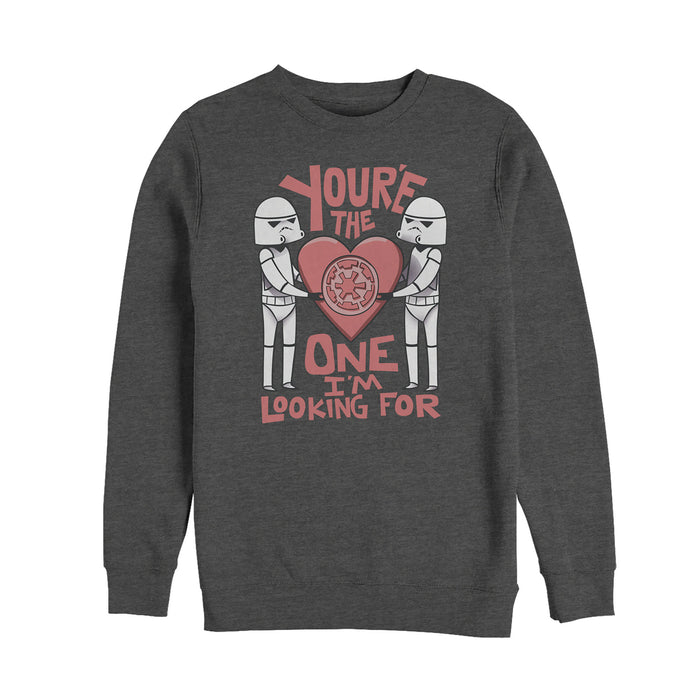fifth sun Men's Star Wars Valentine Looking For Stormtrooper Sweatshirt