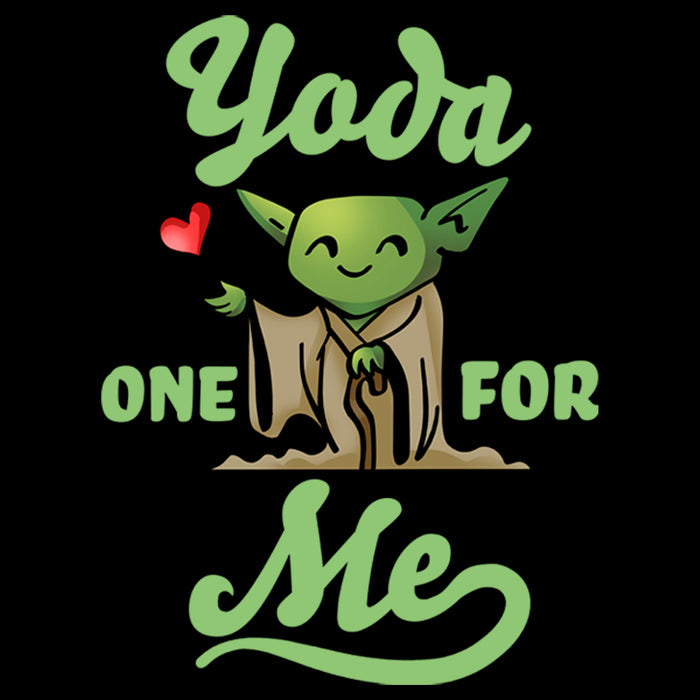 Fifth Sun Men's Star Wars Valentine's Day Yoda One For Me Black T-Shirt