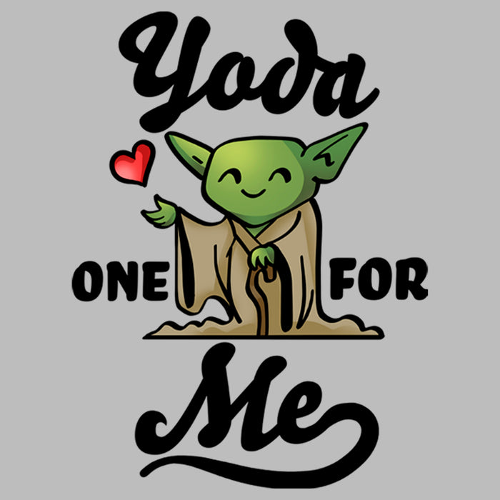 Fifth Sun Men's Star Wars Valentine's Day Yoda One For Me Cartoon T-Shirt