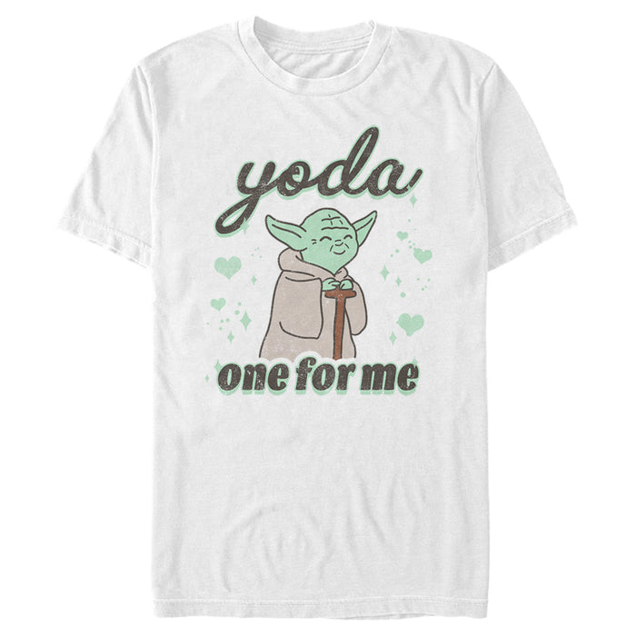 fifth sun Men's Star Wars Valentine's Day Yoda One for Me Distressed T-Shirt