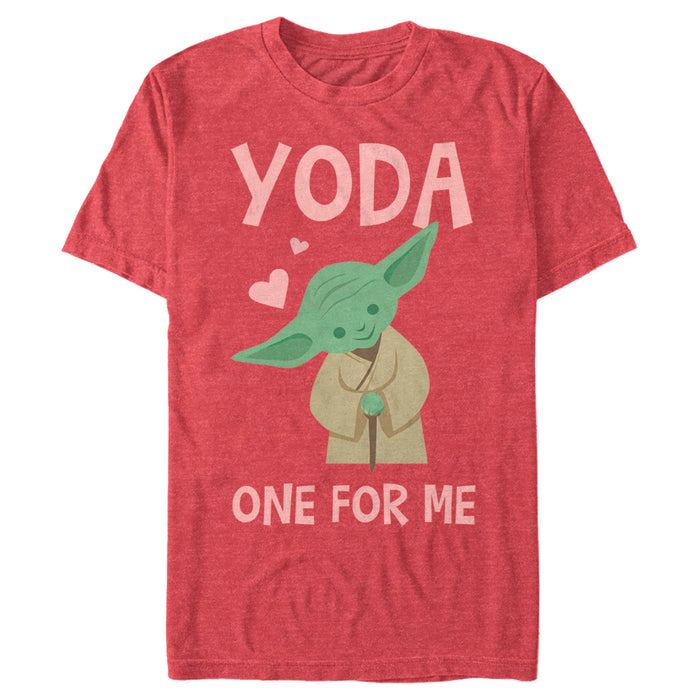 fifth sun Men's Star Wars Valentine's Day Yoda One for Me Simple T-Shirt
