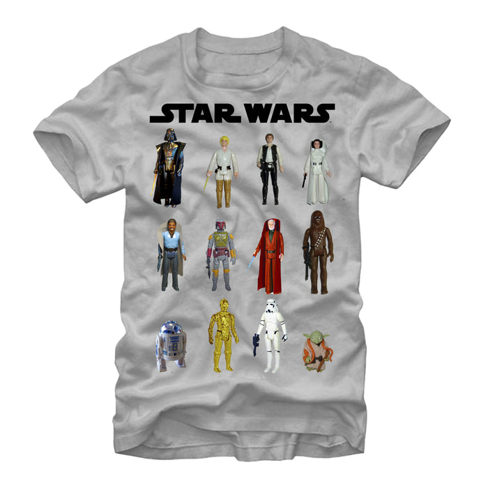 fifth sun Men's Star Wars Vintage Action Figures T-Shirt