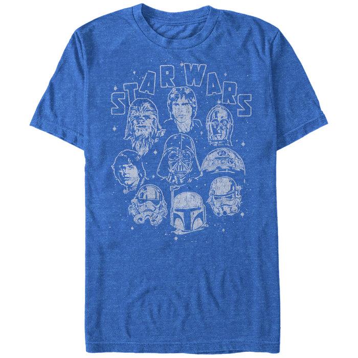 fifth sun Men's Star Wars Vintage Character Profiles T-Shirt