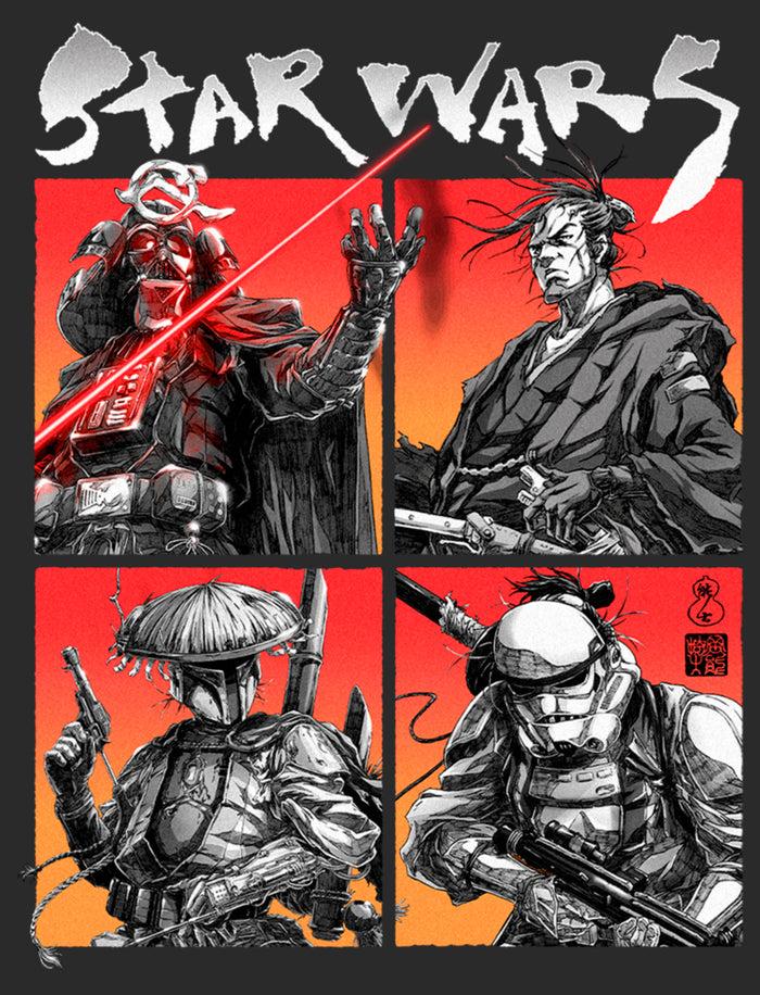Fifth Sun Men's Star Wars: Visions Anime Character Squares T-Shirt
