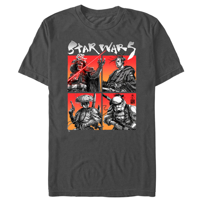 fifth sun Men's Star Wars: Visions Anime Character Squares T-Shirt