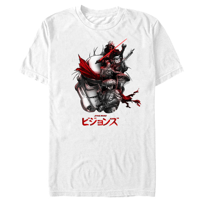 fifth sun Men's Star Wars: Visions Anime Faces T-Shirt