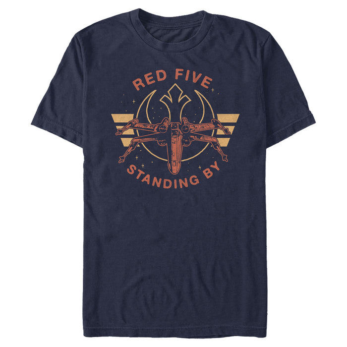 fifth sun Men's Star Wars X-Wing Five Standing By T-Shirt