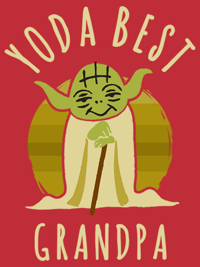 Fifth Sun Men's Star Wars Yoda Best Grandpa Cartoon T-Shirt