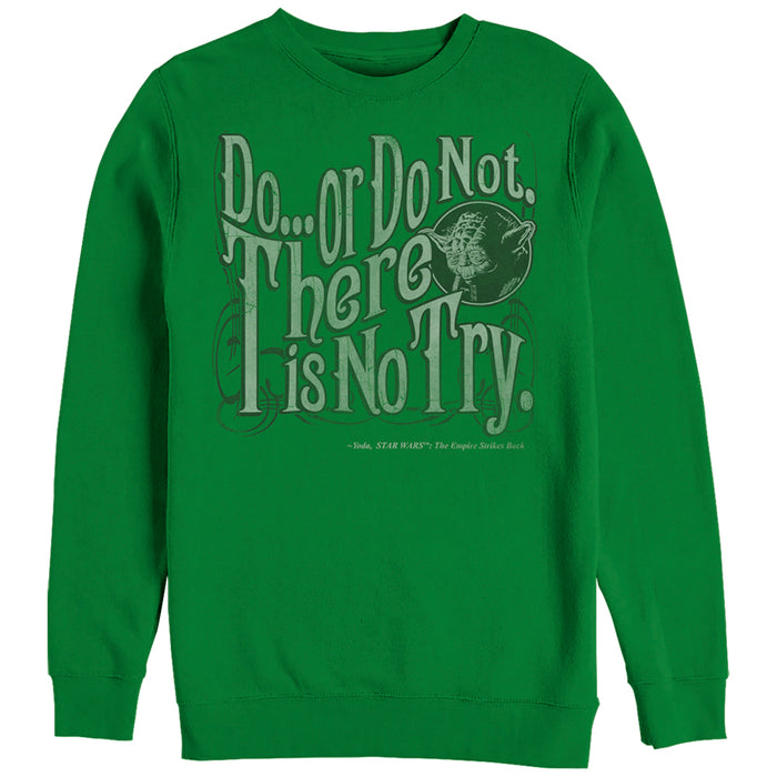 fifth sun Men's Star Wars Yoda Do or Do Not Sweatshirt