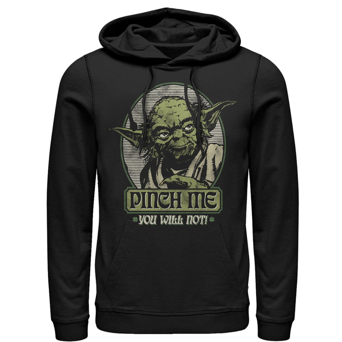 fifth sun Men's Star Wars Yoda Pinch Me You Will Not Pull Over Hoodie