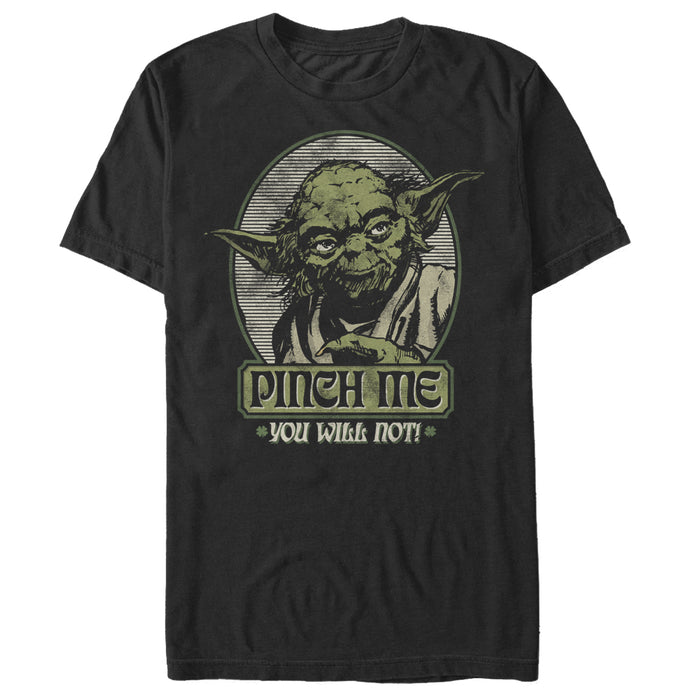 fifth sun Men's Star Wars Yoda Pinch Me You Will Not T-Shirt
