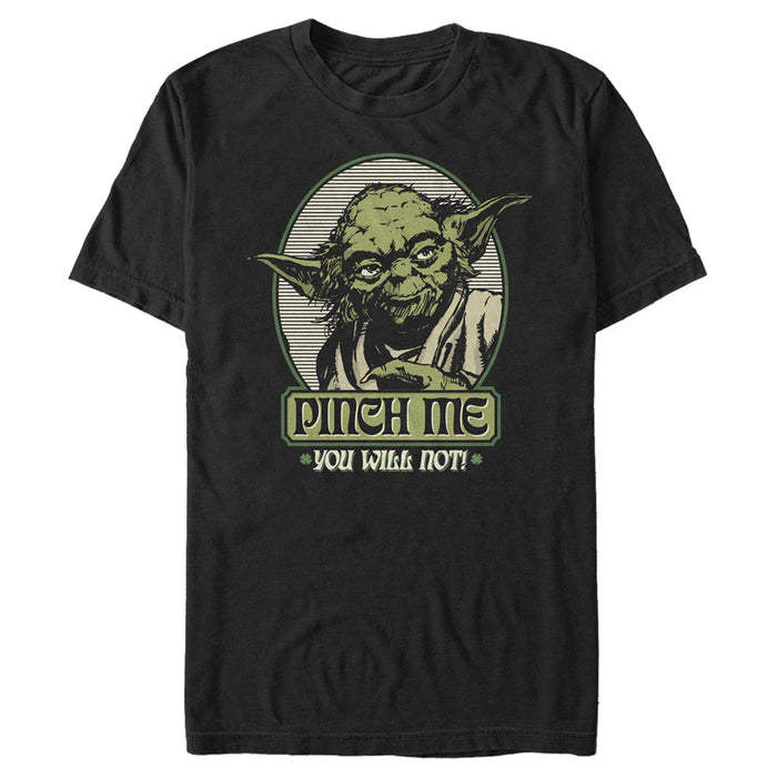 fifth sun Men's Star Wars Yoda Pinch Me You Will Not T-Shirt