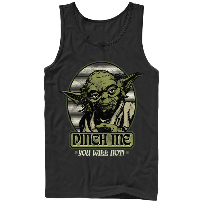 fifth sun Men's Star Wars Yoda Pinch Me You Will Not Tank Top