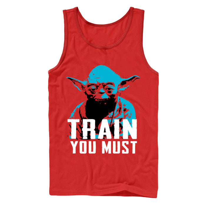 fifth sun Men's Star Wars Yoda Small You are Train You Must Tank Top