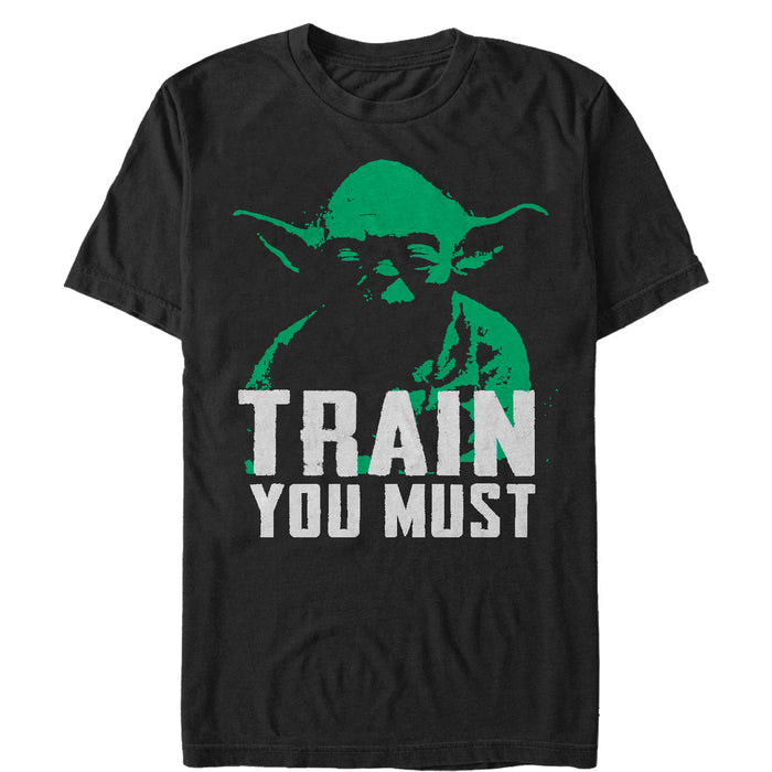 fifth sun Men's Star Wars Yoda Small You are Train You Must T-Shirt