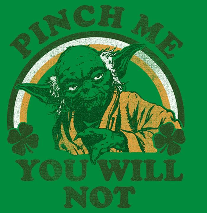 Fifth Sun Men's Star Wars Yoda St. Patrick's Day Pinch Me You Will Not T-Shirt