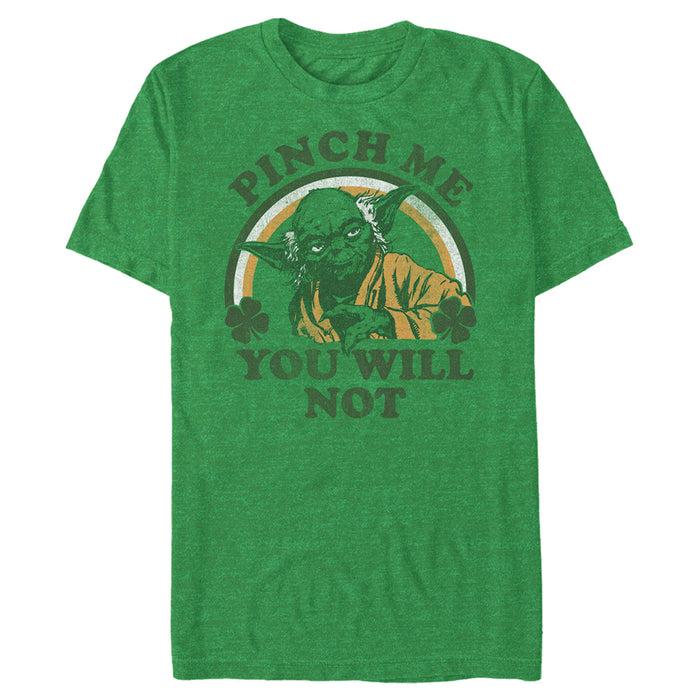 fifth sun Men's Star Wars Yoda St. Patrick's Day Pinch Me You Will Not T-Shirt