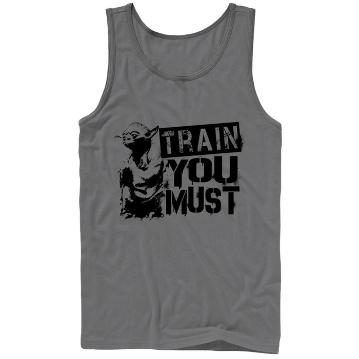 fifth sun Men's Star Wars Yoda Train You Must Tank Top
