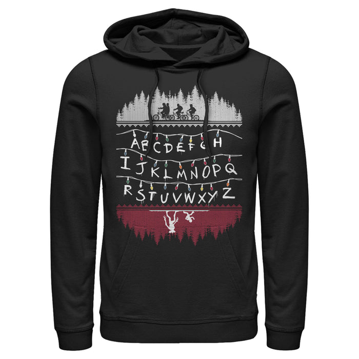 Fifth Sun Men's Stranger Things Alphabet Lights Pull Over Hoodie