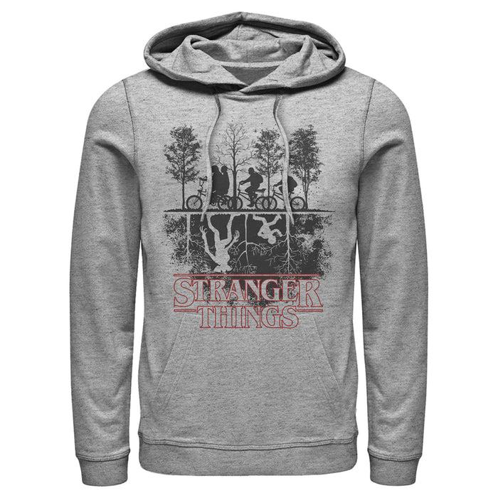 fifth sun Men's Stranger Things Biking in Upside Down Pull Over Hoodie