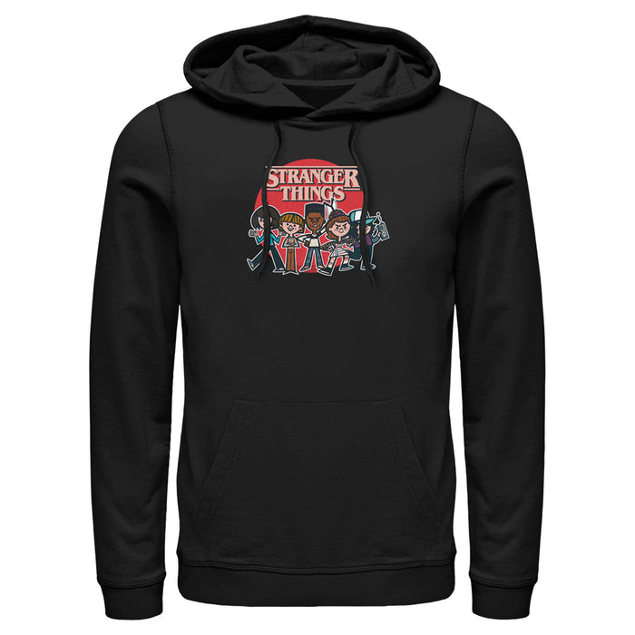 fifth sun Men's Stranger Things Cartoon Gang Pull Over Hoodie