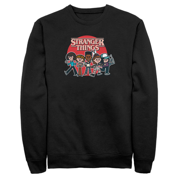 fifth sun Men's Stranger Things Cartoon Gang Sweatshirt