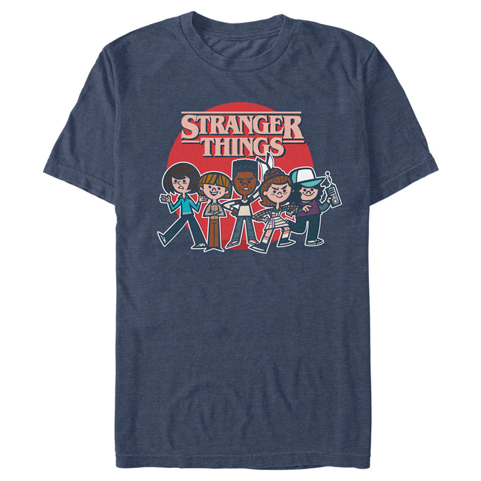 fifth sun Men's Stranger Things Cartoon Gang T-Shirt
