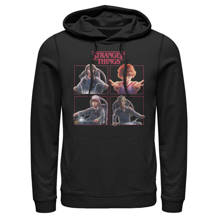 Fifth Sun Men's Stranger Things Character Squares Pull Over Hoodie