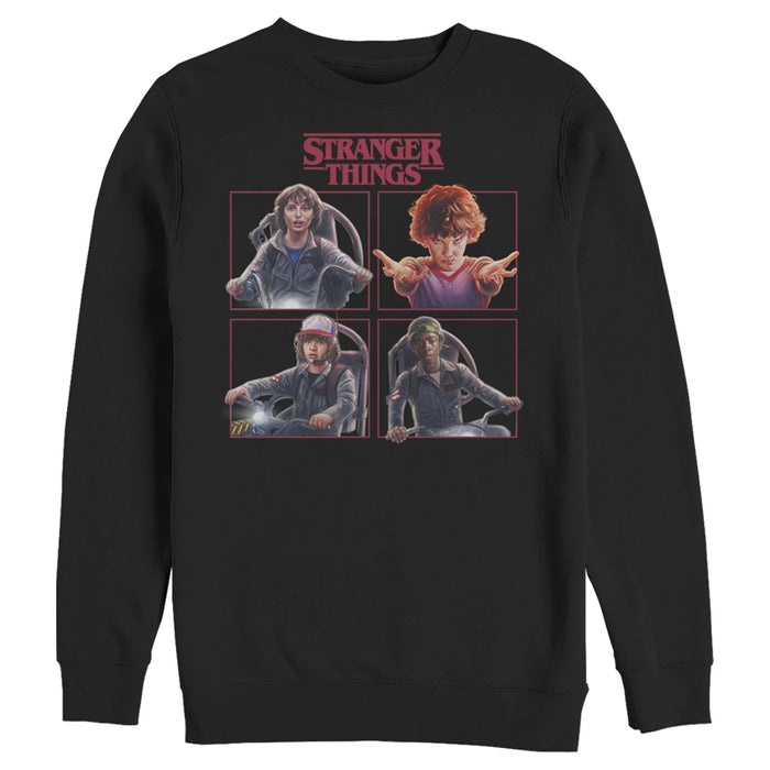 fifth sun Men's Stranger Things Character Squares Sweatshirt