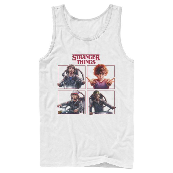 fifth sun Men's Stranger Things Character Squares Tank Top