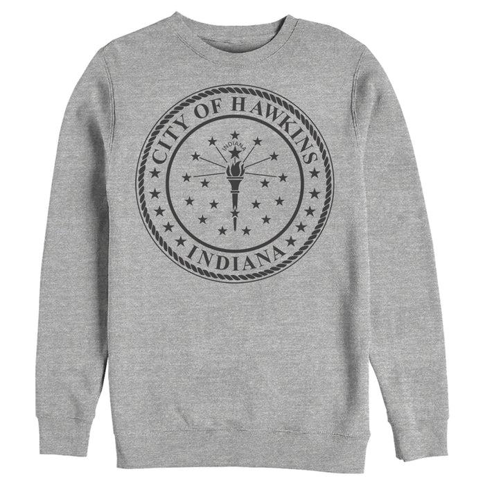 fifth sun Men's Stranger Things City of Hawkins Crest Sweatshirt