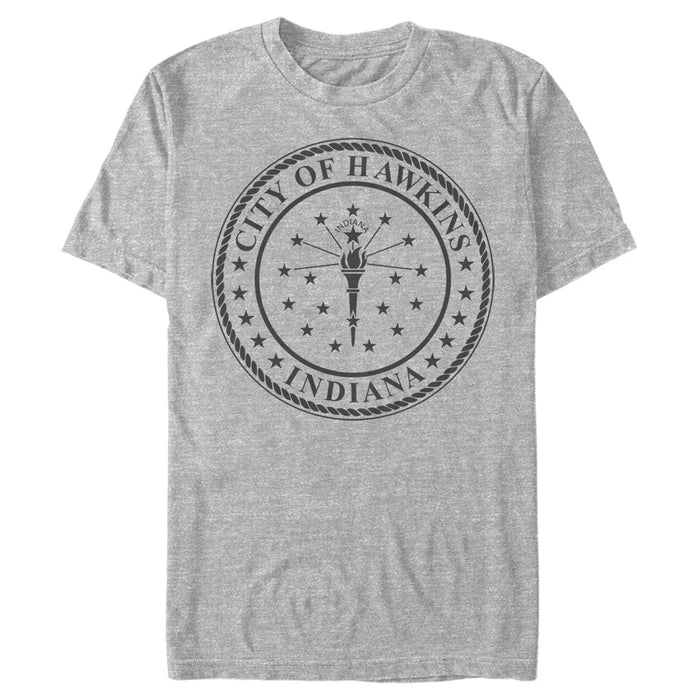 fifth sun Men's Stranger Things City of Hawkins Crest T-Shirt