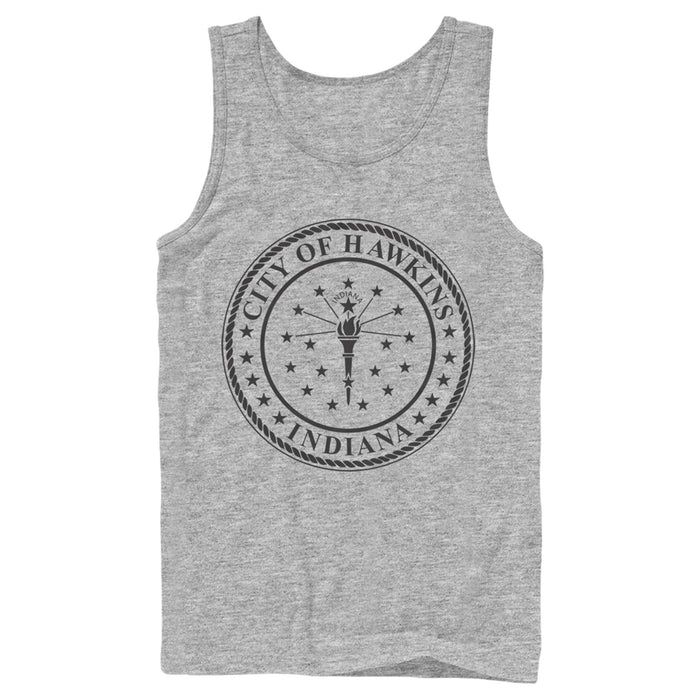 fifth sun Men's Stranger Things City of Hawkins Crest Tank Top
