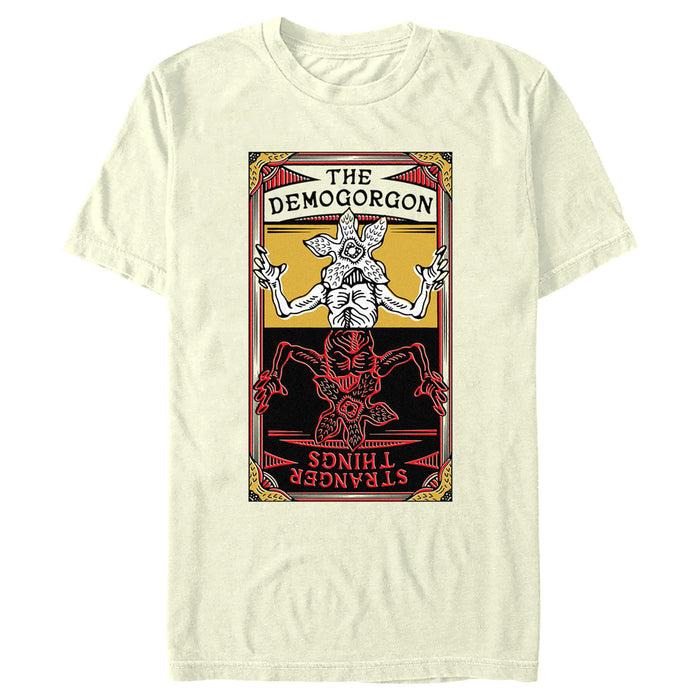fifth sun Men's Stranger Things Demogorgon Trading Card T-Shirt