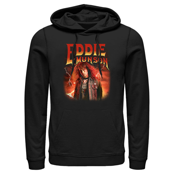 fifth sun Men's Stranger Things Eddie Munson Metalhead Pull Over Hoodie