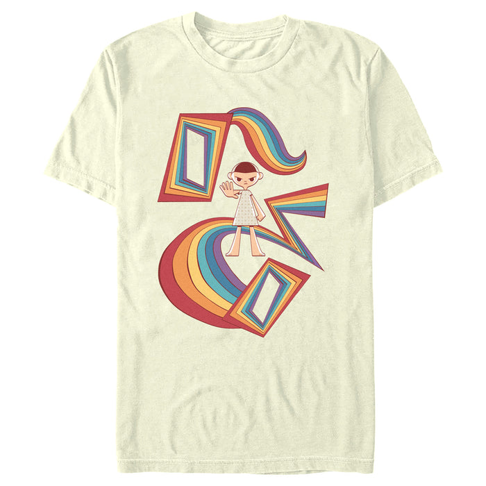 fifth sun Men's Stranger Things Eleven Power of the Rainbow T-Shirt
