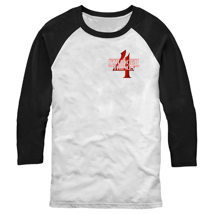 fifth sun Men's Stranger Things Episode List Logo Baseball Tee