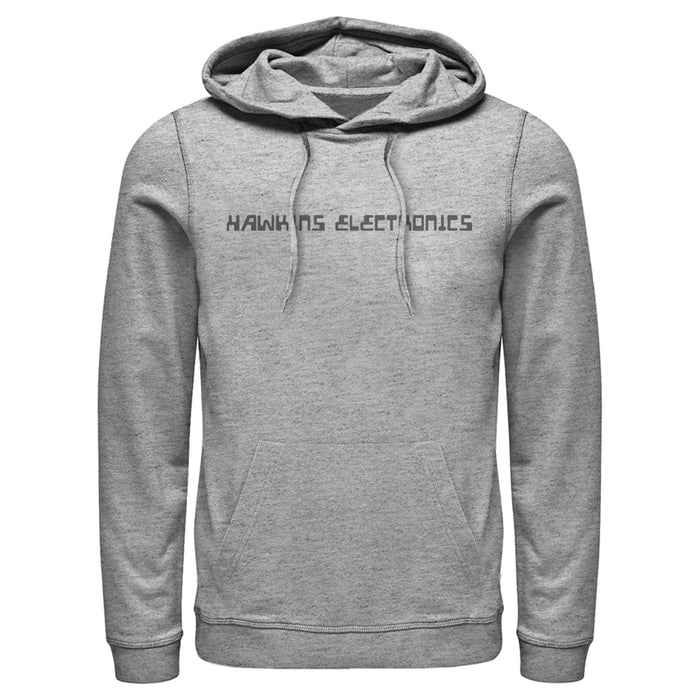 fifth sun Men's Stranger Things Hawkins Electronics Logo Pull Over Hoodie