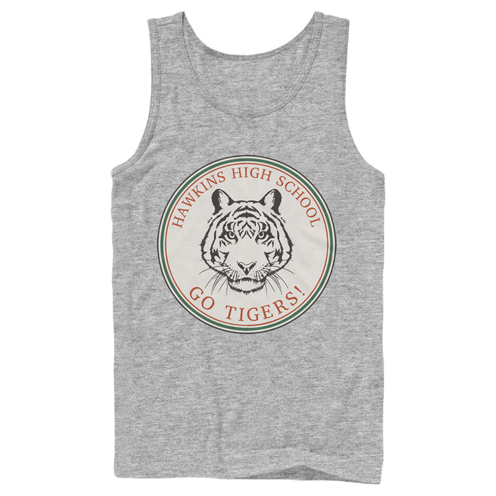 fifth sun Men's Stranger Things Hawkins High School Go Tigers Tank Top