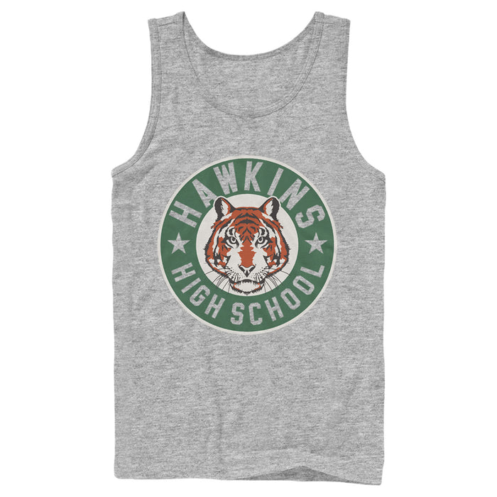 fifth sun Men's Stranger Things Hawkins High School Tiger Mascot Tank Top