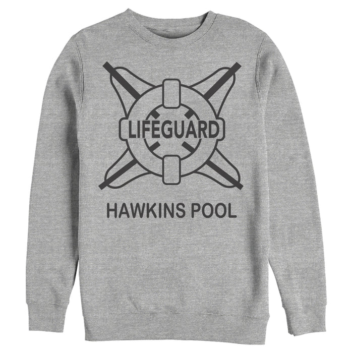 fifth sun Men's Stranger Things Hawkins Lifeguard Sweatshirt
