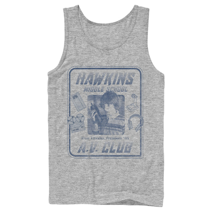 fifth sun Men's Stranger Things Hawkins Middle School A.V. Club Tank Top