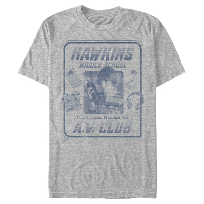fifth sun Men's Stranger Things Hawkins Middle School A.V. Club T-Shirt